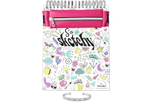 Life is a Doodle Sketch Book for Kids -Kids Art Set w/Sketchbook, Art Supplies Pouch, Love" Bracelet, & Unlimited Access to Kids Online Art Classes - Large Sketch Pad for Kids Art Journal Doodle Pad