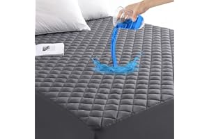 Twin Size Mattress Pad Fitted Deep Pocket 8"-21", Soft Noiseless Bed Mattress Cover Washable for Home, Bedroom, Hotel, Dust G