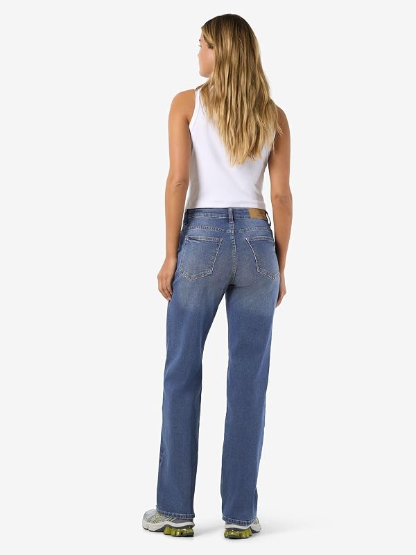 NMYOLANDA Cintura Normal Cintura Regular Jeans Loose Denim, Cor: Azul, Tamanho: 30W / 32L, Comprimento da Perna: L32 — foto 6 de 8