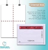Triplast 100 x A6 Printed Documents Enclosed Wallets 158 x 110 mm view 2