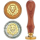 Vintage Snake Wax Seal Stamp - 25mm Brass Head With Moon Design For Wedding Invitations & Letters