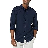 Amazon Essentials Men's Long-Sleeve Slim-Fit Stretch Poplin Shirt