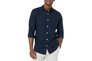 Amazon Essentials Men's Long-Sleeve Slim-Fit Stretch Poplin Shirt