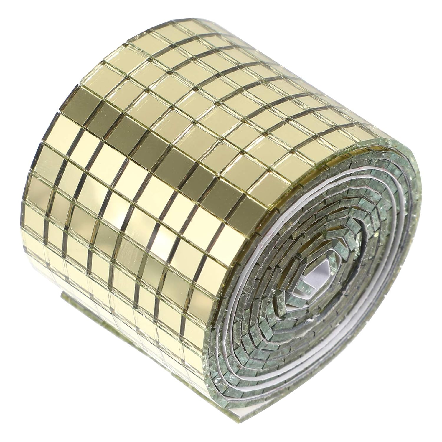 FOMIYES 1 Roll Self Adhesive Mosaic Mirror Tiles Square Glass Mirrors