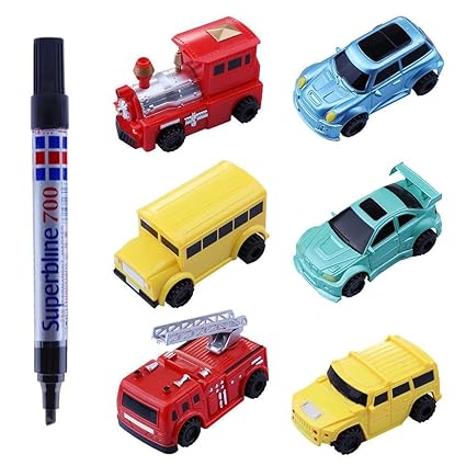 Crazy-Store Inductive Car Toy Automatic Follow-Line You Draw Novelty Cars(Random Style)
