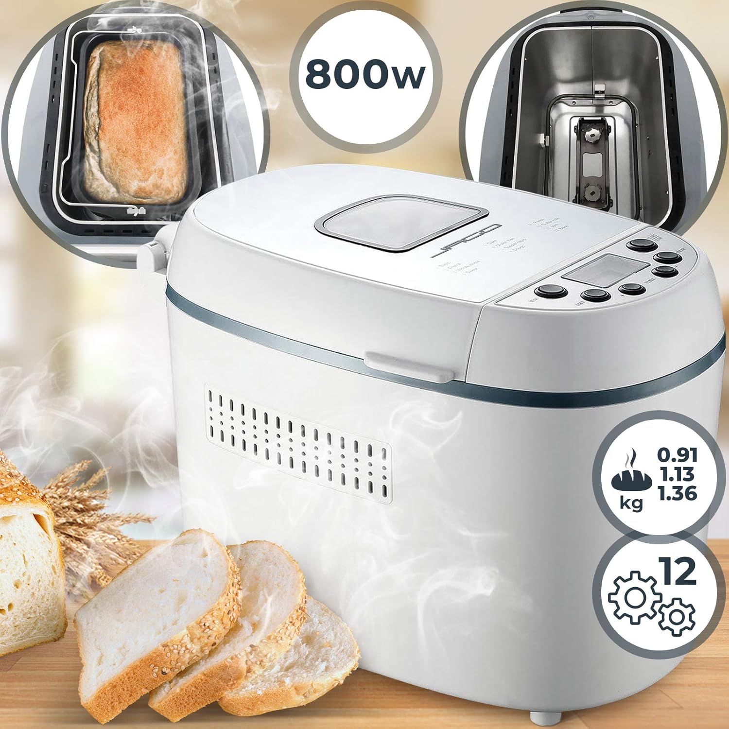 G3 Ferrari G10078 Macchina Del Pane "Pagnotta", 550W, Acciaio