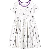 BambooBud Bamboo Viscose Toddlers Girl's Dress Short Sleeve Casual Summer Dresses Cute Little Kids Toddler Outfits 2-7Y