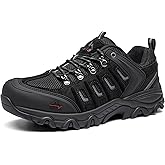NORTIV 8 Men's Waterproof Hiking Shoes Leather Low-Top Hiking Shoes for Outdoor Trailing Trekking Camping Walking
