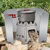 LFSEMINI Stove Windscreen 10 Plates Aluminum with Drawstring Bag Camping view 7