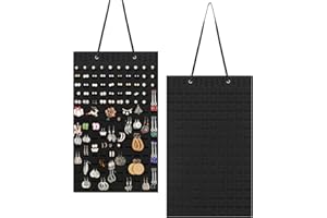 Fuguan Hanging Earring Holder Organizer, Large Jewelry Organizer for Up to 300 Pairs, Soft Pad Earring Display Wall for Women