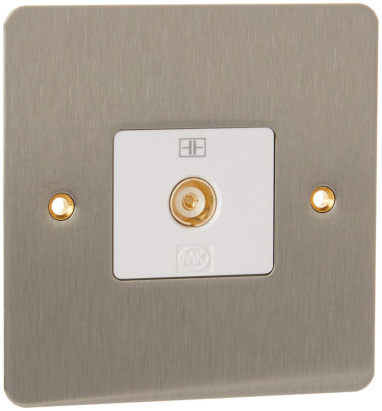 MK Edge K14321BRCW TV/FM Single Isolated - Brushed Chrome