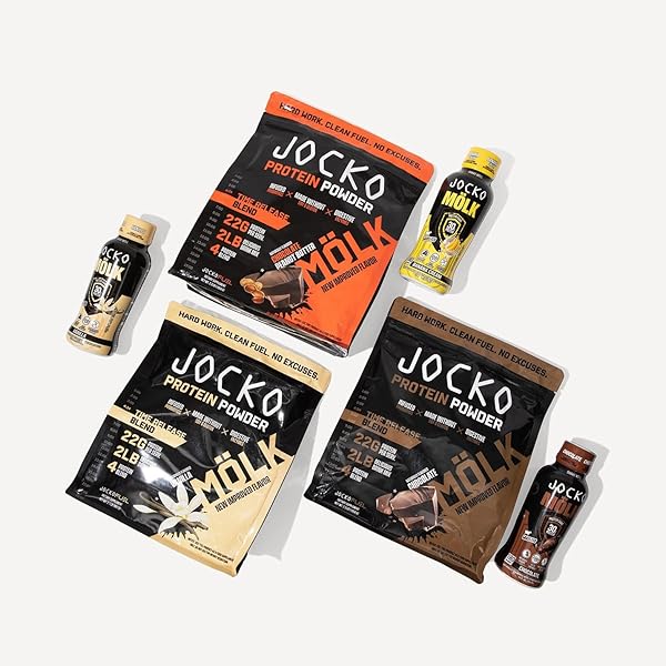 JOCKO MÖLK 30G GRASS FED PROTEIN SHAKES – NO ADDED SUGAR PROTEIN DRINKS KETO FRIENDLY – READY TO DRINK 12 FL OZ (PACK OF 12) CHOCOLATE