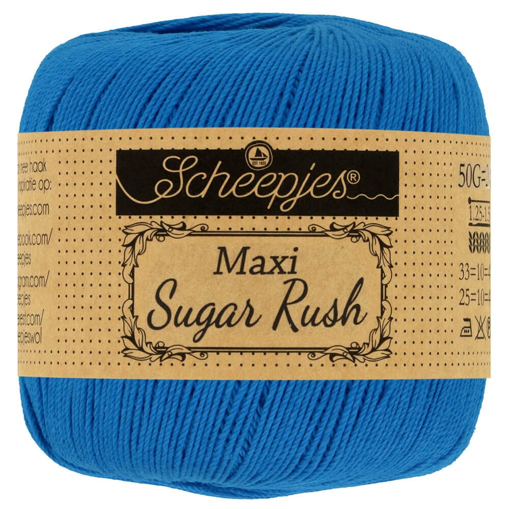 Scheepjes - Scheepjes Maxi Sugar Rush 201 Electric Blue Yarn - 1x50g — image 1