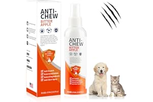 LFJUNW Bitter Apple Spray for Dogs to Stop Chewing, 175ML Effective Dog & Cat Deterrent Spray for Furniture, Plants, Floor, Safe No Chew Spray for Dogs to Easily Create Restricted Areas Orange