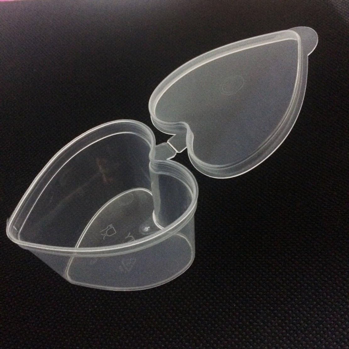 Slime Containers with Lids - Heart-shaped Multi Purpose Plastic Cup for 20g Slime 24 Pack