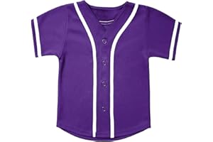babyhealthy Kids Baseball Jersey Button Down Hip Hop Personalized Sport T Shirts Tops for Boys Girls