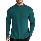 COOFANDY Men's Mock Turtleneck Long Sleeve Shirts Slim Fit Basic T-Shirt Lightweight Ribbed Pullover Sweater