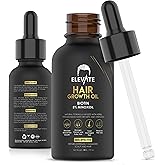 Elevate Hair Regrowth Treatment 5% Minoxidil Solution - Biotin Serum Hair Growth Oil for Men & Women - Thicker Fuller Stronger Hair - Stops Hair Loss & Thinning - Natural Hair Thickening Treatment 1oz