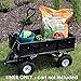 Sunnydaze Liner for Garden Utility Cart, Heavy-Duty Polyester, Black, Liner ONLY
