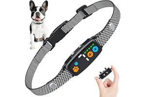 CAWJUG Anti Bark Collar for Small Dogs 5-15lbs, No Shock Barking Collar Small Breed with 3 Working Modes & 7 Sensitivity Levels, Ultra-Slim & Lightweight Puppy Bark Collar with IP67 Waterproof