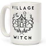 Village Witch White 15 Ounce Ceramic Coffee Mug by LookHUMAN