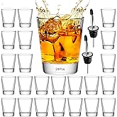 INFTYLE Shot Glasses Set of 24 Clear 1.7 oz/ 50 ml Shot Glass with Heavy Base Shot Glasses Bulk for Whiskey, Tequila, Vodka, Liqueur, Bars