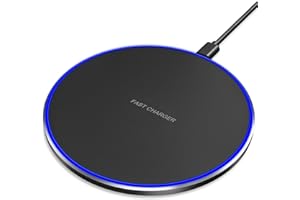 DELPATTERN Fast Wireless Charger (Pad), 10W Max Wireless Charging Compatible with iPhone 14/14 Plus/14 Pro/14 Pro Max/13/12/SE/11/X/XR/8, AirPods/AirPods Pro, Google Nexus 4/Huawei/LG/Samsung(No AC Adapter)