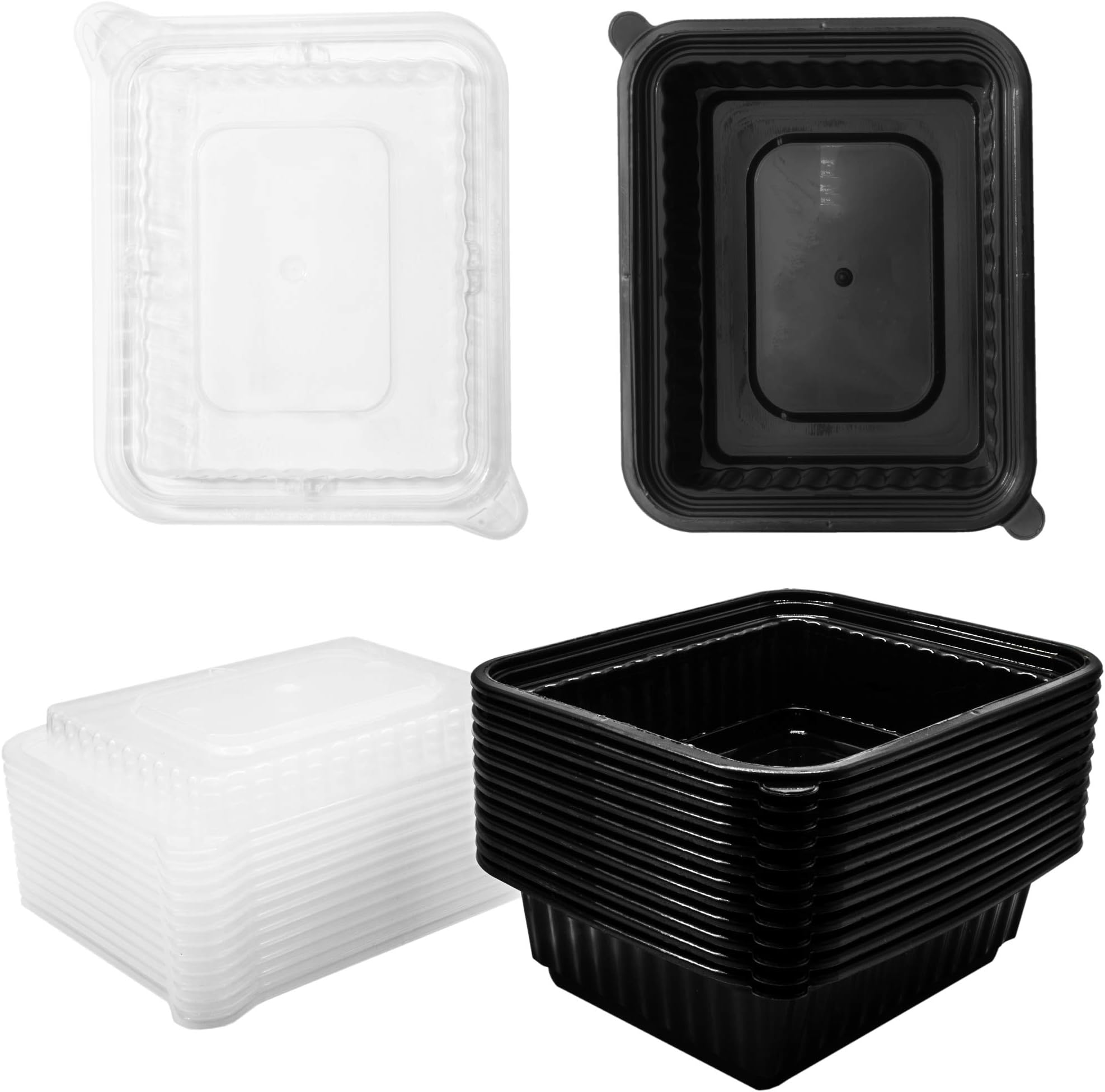 MEAL PREP CONTAINERS Small Containers with Lids, 12oz Great for portion control - Bento Box/Lunch Packing - Stackable, Reusable, Microwave, Dishwasher & Freezer Safe [12 SETS]