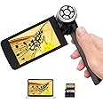 Andonstar AD203 Handheld Digital Microscope, Portable Pocket Microscope with 4 inch Screen for Kids and Adults, Black, Electronic FHD Video Microscope, Supports Windows Mac PC, USB Coin Microscope