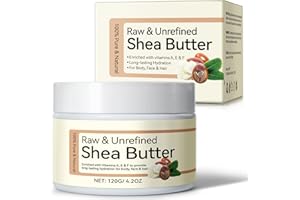 QJCWXIAOX Raw & Unrefined Shea Butter for Body, Face & Hair, Pure Shea Butter with vitamins A, E & F, Long-Lasting Hydration for Dry Skin, Hair Care, DIY Lip Balm, Natural Moisturizer