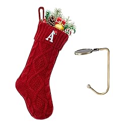 VRFASHION Christmas Stockings with Initials, Letter