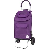 dbest products Trolley Dolly Purple Foldable Shopping cart for Groceries with Wheels and Removable Bag and Rolling Personal Handtruck Standard, 1 unit