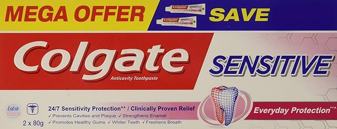 Colgate Sensitive Everyday Protection Anticavity Toothpaste-160gm (Twin Pack)