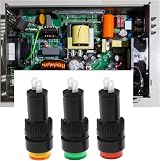 ECSiNG 18PCS 10mm LED Power Indicator Lights DC 12V Red Green Yellow Panel Mount view 3
