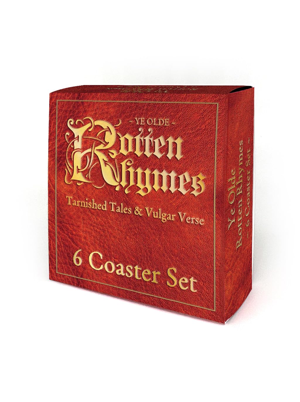 Brainbox Candy Funny Rude Offensive 'Rotten Rhymes' Coasters - 6 Pack… (Gift Boxed)