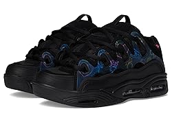 Osiris Men's D3 2001 Skate Shoe, Black/Pink/Holo, 10