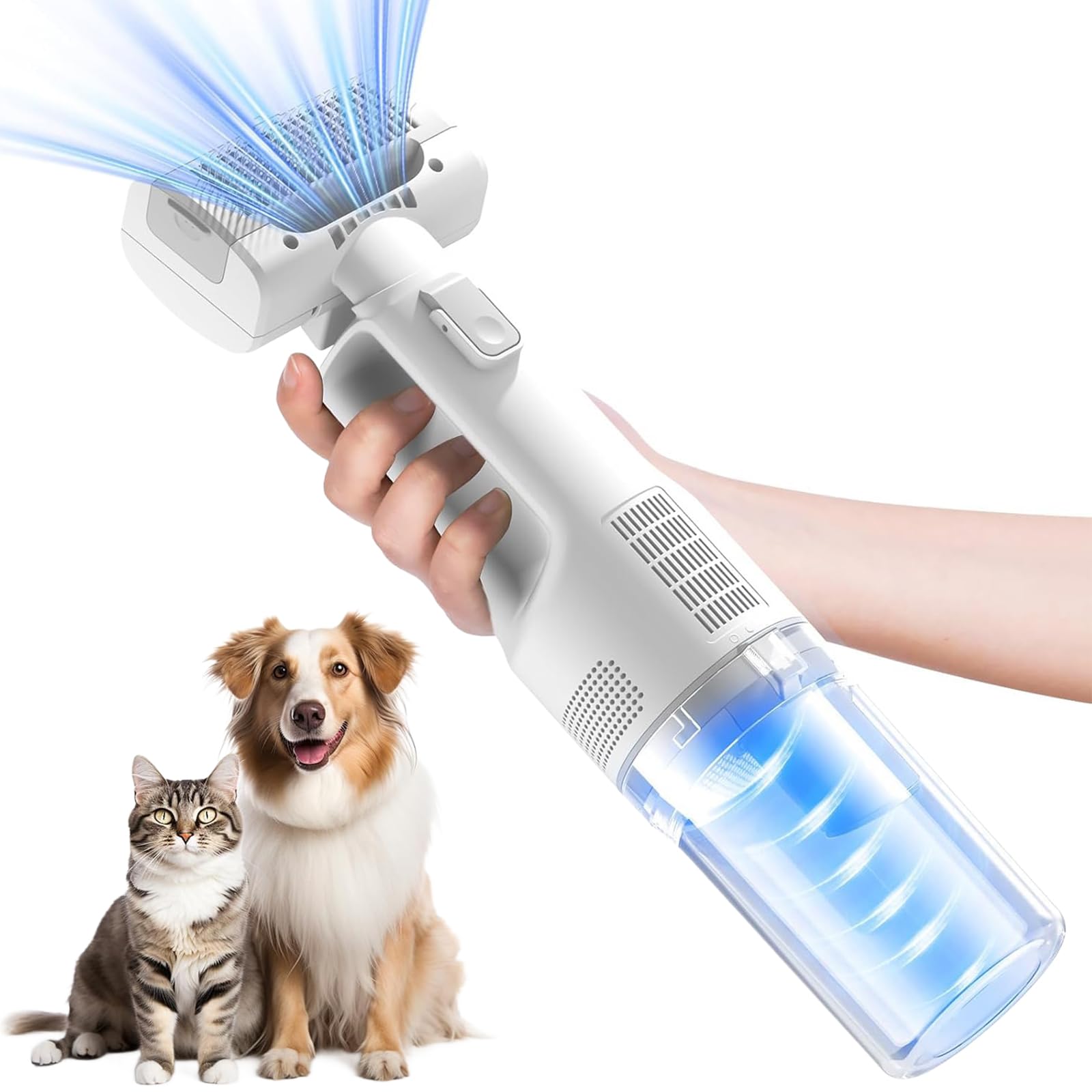Photo 1 of itutn Dog Vacuum for Shedding Grooming, Pet Grooming Vacuum for Dogs, Cat Grooming Supplies, Vacuum Pet Hair Remover Tool with Slicker Deshedding Dog Brush for Shedding Dematting Comb Kit