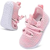 Besroad Baby Boys Girls First Walking Shoes Infant Crib Shoes Breathable Slip On Sneaker Lightweight Barefoot Shoe for Babies
