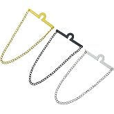 Men's Tie Chain Fashion Necktie Link Noble Necktie Chains for Business Wedding Pack of 3