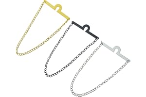 GEEK-M Men's Tie Chain Fashion Necktie Link Noble Necktie Chains for Business Wedding Pack of 3