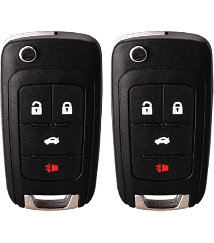 Key Fob Case Replacement 5 Button for Chevy Cruze Camaro Impala Equinox GMC Terrain Buick Regal Lacrosse 2010 2011 2012 2013 2014 2015 2016 2017