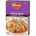 Shan Chicken Handi Recipe and Seasoning Mix 1.76 oz (50g) - Spice Powder for Juicy Chicken in Creamy Tomato Sauce - Suitable for Vegetarians - Airtight Bag in a Box