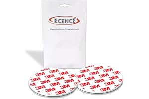 ECENCE Magnetic Smoke Detector Installation Tool 2pcs Magnetic Adhesive Pads with 3M Glue for Smoke Alarms Ø 70mm, No Drilling Or Screws, Quick and Easy Fastening
