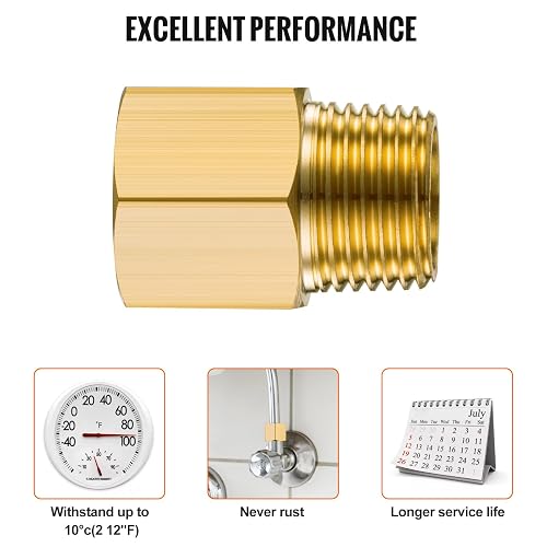 2 Pièces Raccords Laiton 1/8 NPT Mâle X 1/8 NPT Femelle - Réducteur Hexagonal, Neuf Uxcell
