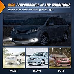 Nilight Fog Lights Assembly Compatible with 2011