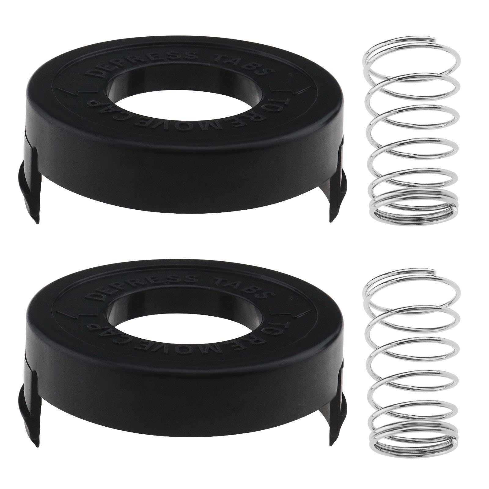 ECSiNG 2PCS Spool Cover Caps Compatible with Black & Decker GLC12 GL250 GL310 GL360 ST1000 ST4000 ST4500 GE600 CST800 ST6800 Trimmer Spool 682378-02