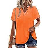 BETTE BOUTIK Womens Summer Shirts Short Sleeve V Neck Tunic Tops Casual Fashion Blouses