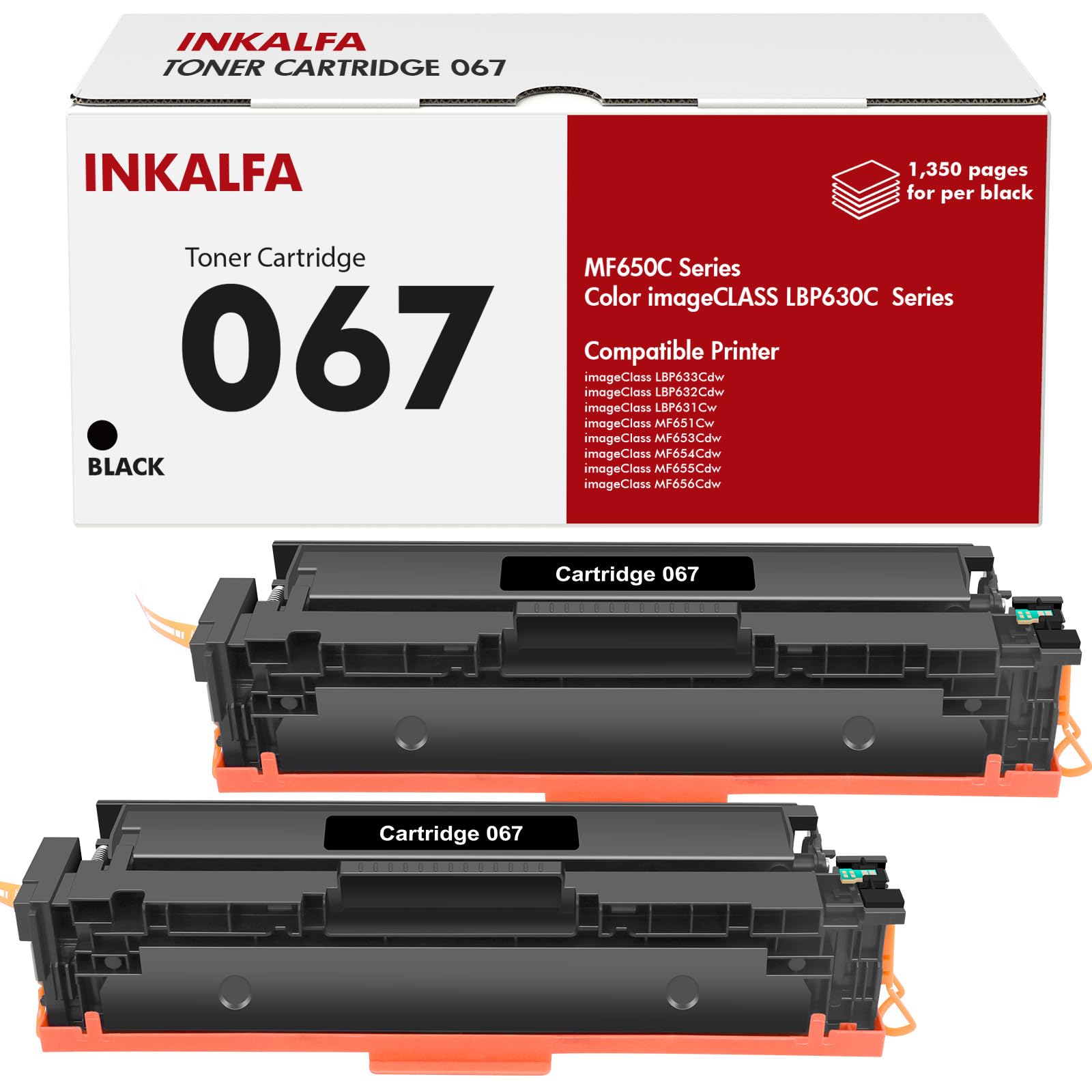 067 067H Black Toner Cartridge 2 Pack MF656CDW