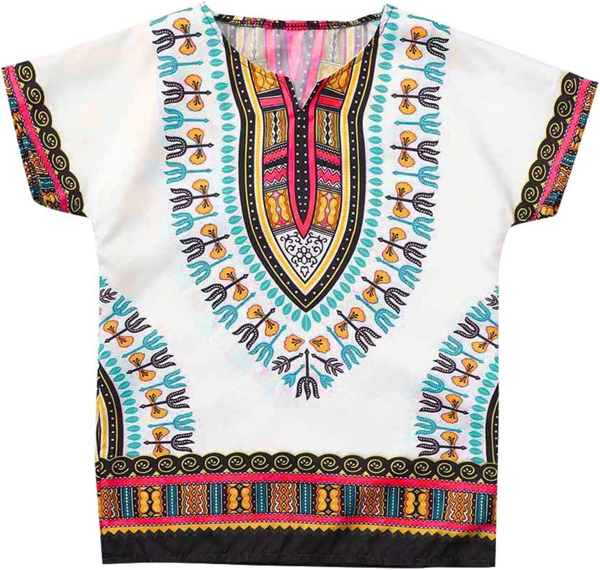 Boy's Shirt (2Y-7Y) Men's and Women's African Style Ethnic Style T-Shirt Tops Cute Boys and Girls Baby Fashion Classic Retro Vest Bodysuit My First Gift