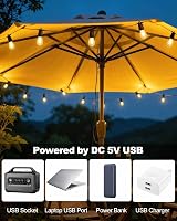 BRIMAX USB Powered LED String Lights 24.6ft 2700K Warm White S14 1W view 3